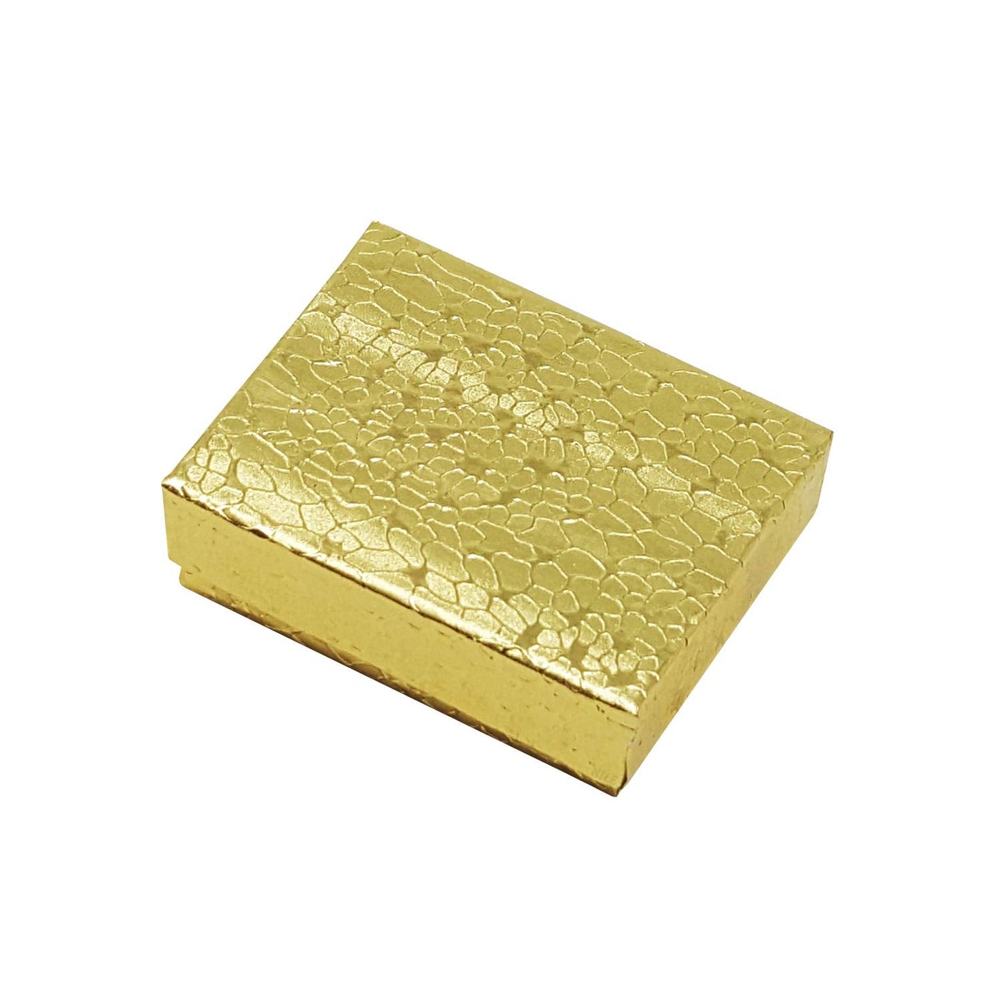 MOOCA 100 Pcs Cotton Filled Cardboard Paper Gold Jewelry Box Gift Case, Number 11, 2 1/8 x 1 5/8 x 3/4 in, Gold Color