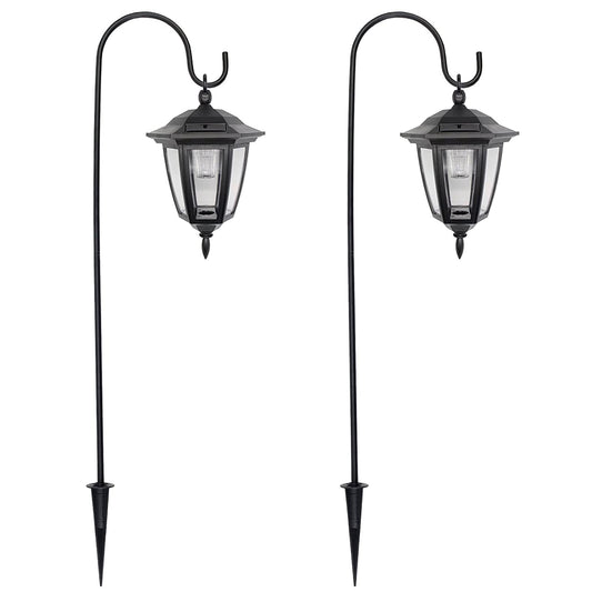 MAGGIFT 34 Inch Hanging Solar Lights Outdoor Waterproof Solar Garden Lights with 2 Shepherd Hooks Landscape Lighting for Lawn Patio Yard Pathway Driveway,2 Pack