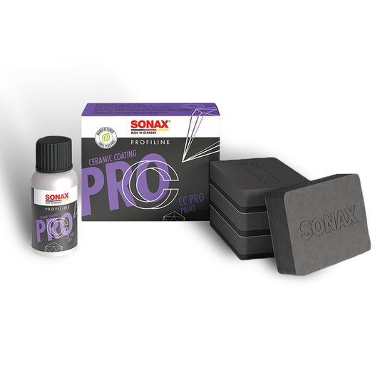 SONAX CC Pro Ceramic Coating Kit – 5 Year Professional Car Paint Protection | High Gloss Ceramic Sealant for Cars | Hydrophobic Coating for Long-Lasting Shine 50mL