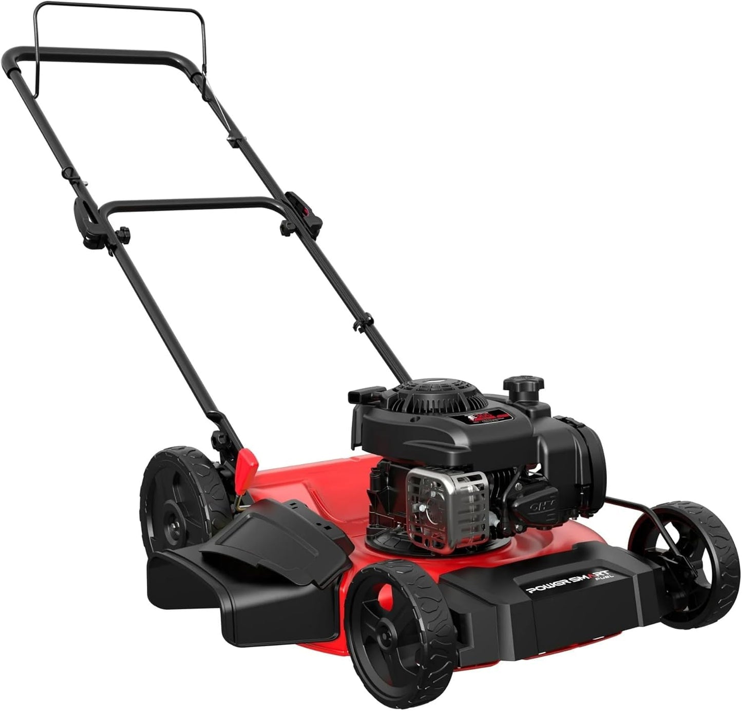 PowerSmart Gas Push Lawn Mower 21" with OHV 144cc Engine, 2-in-1 Mulching and Side Discharge,6 Height Adjustments Easy Assembly & Lightweight, Cordless Push Lawn Mowers for Garden Yard