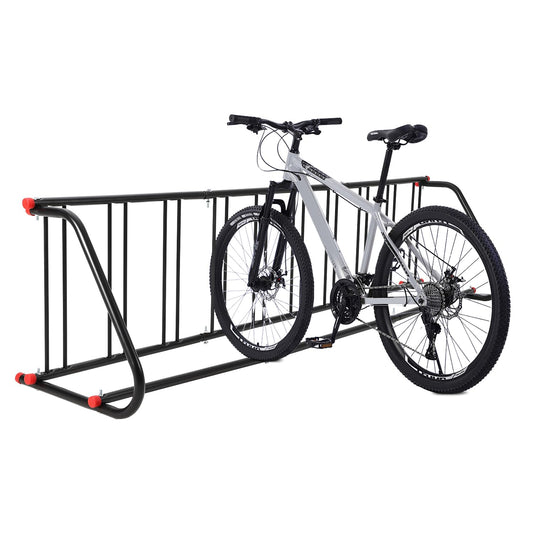 ActiveTrail Commercial Grid Bike Rack - Heavy Duty Metal Floor Bike Stand, Outdoor Bicycle Rack for Garage, School, Outdoor Parking, Bike Shop, 10-Bicycle Capacity (Single & Double Sided)