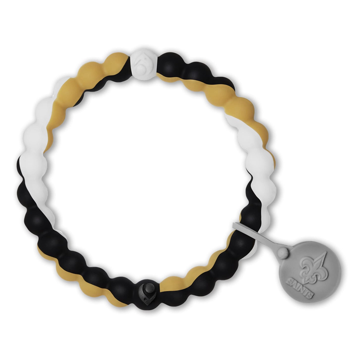 Lokai Silicone Beaded Bracelet for Men & Women, NFL Football Collection - New Orleans Saints, Medium - Silicone Jewelry Fashion Bracelet Slides-On for Comfortable Fit