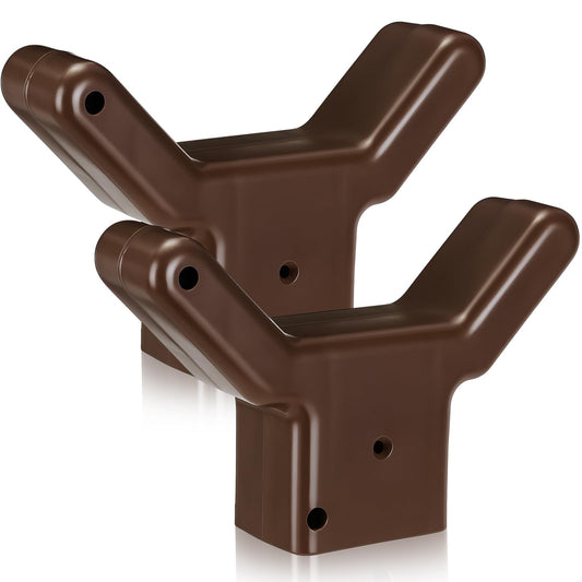 Yungyan 2 Pcs Tree Support, Plastic Fruit Branch Support Device Tree Brace Prevent Them from Breaking for Vineyards Ornamental Gardens Orchards Fits on Standard 1.57 x 1.57 Inch Lumber (Brown)