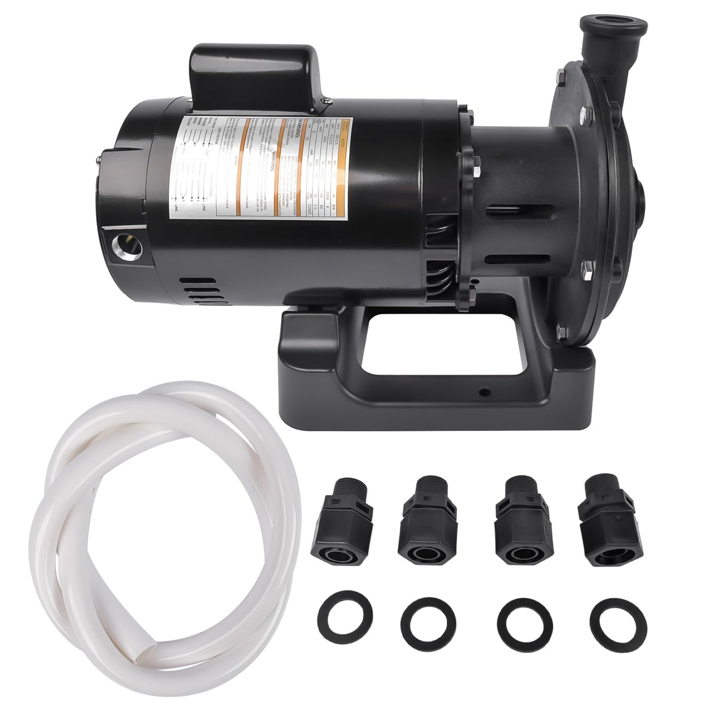 AKWH PB4-60 Pool Booster Pump 3/4 HP Replacement for Polaris 180 280 380 480 3900 Pressure Side Pool Cleaners 115V/230V 60Hz with Hose & Fittings