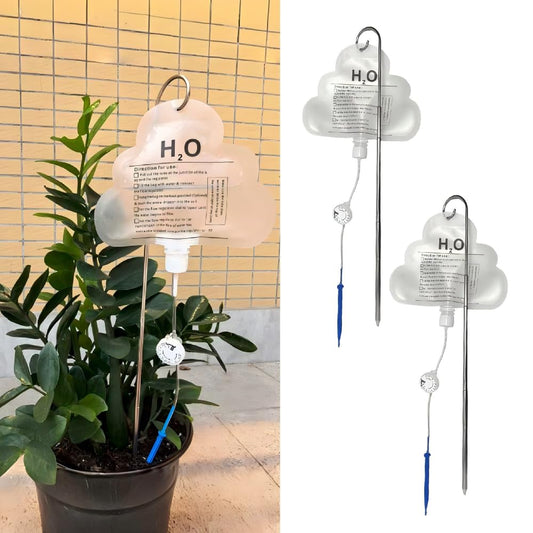 VMRUXAW 2 PCS Plant Self Watering Devices Irrigation Dripperswith Flow ControlIndoor,Self Automatic Plant Watering System with 500mL Water Bag, for Indoor Outdoor Plant Waterer