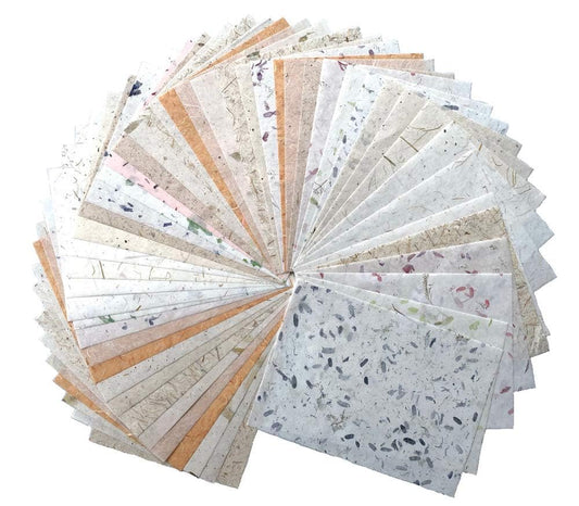 50 Sheets A4 Thin Natural Leaves Rice Straw Mulberry Paper Sheets Art Tissue Washi Paper Design Craft Art Origami Suppliers Card Making Writing (Natural leaves,Onion,etc,, A4)