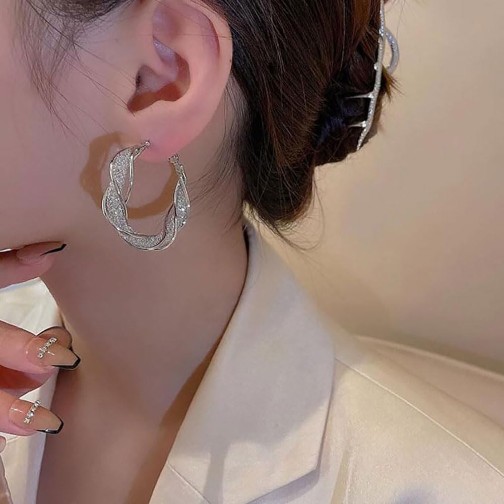 KRRHUEO Lymphatic Activity Hoop Earrings, Lymphvity Germanium Earrings, Acupressure Slimming Earrings, Hoops Earrings, Lymphvity Germanium Earrings Lymphatic Drainage Earrings (Gold 1Pairs)