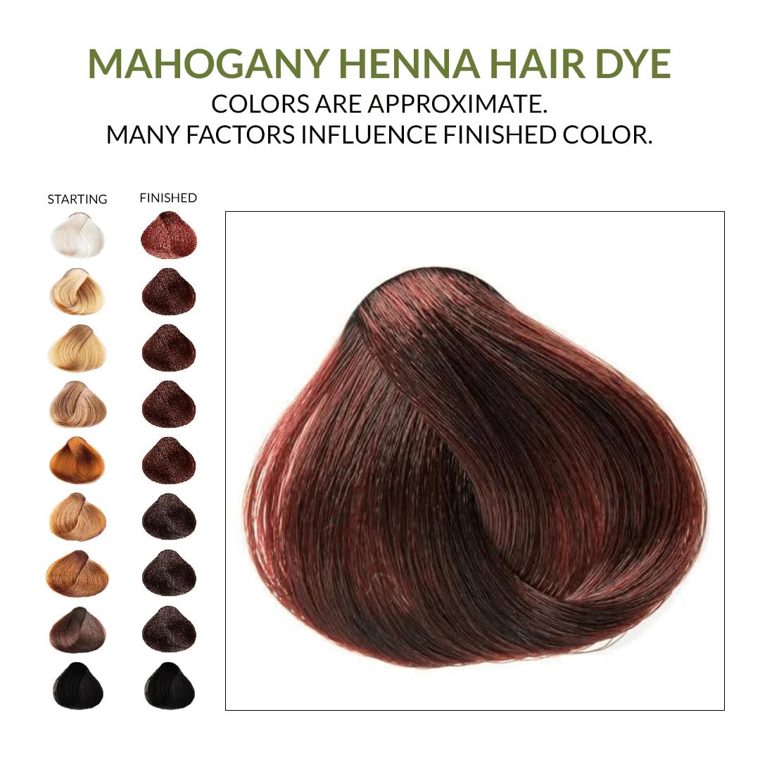 1 Pack Of Mahogany Henna Hair & Beard Color/Dye 100 Grams - Natural Hair Color, Plant-based Hair Dye - The Henna Guys