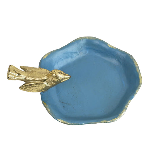 Vexiradine Small Jewelry Dish Tray,Vintage Bird Ring Holder,Decorative Trinkets Dish for Rings Earrings Necklaces Bracelet Watch Keys,Birthday Mother's Day Christmas Gift for Women (Blue)