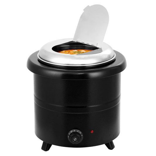 GarveeHome Soup Warmer, 13.7 Qt Commercial Grade Soup Kettle with Swing Lid and Detachable Stainless Steel Insert Pot, Food Warmer with Anti-Scald Handle for Restaurants, Buffet, Catering