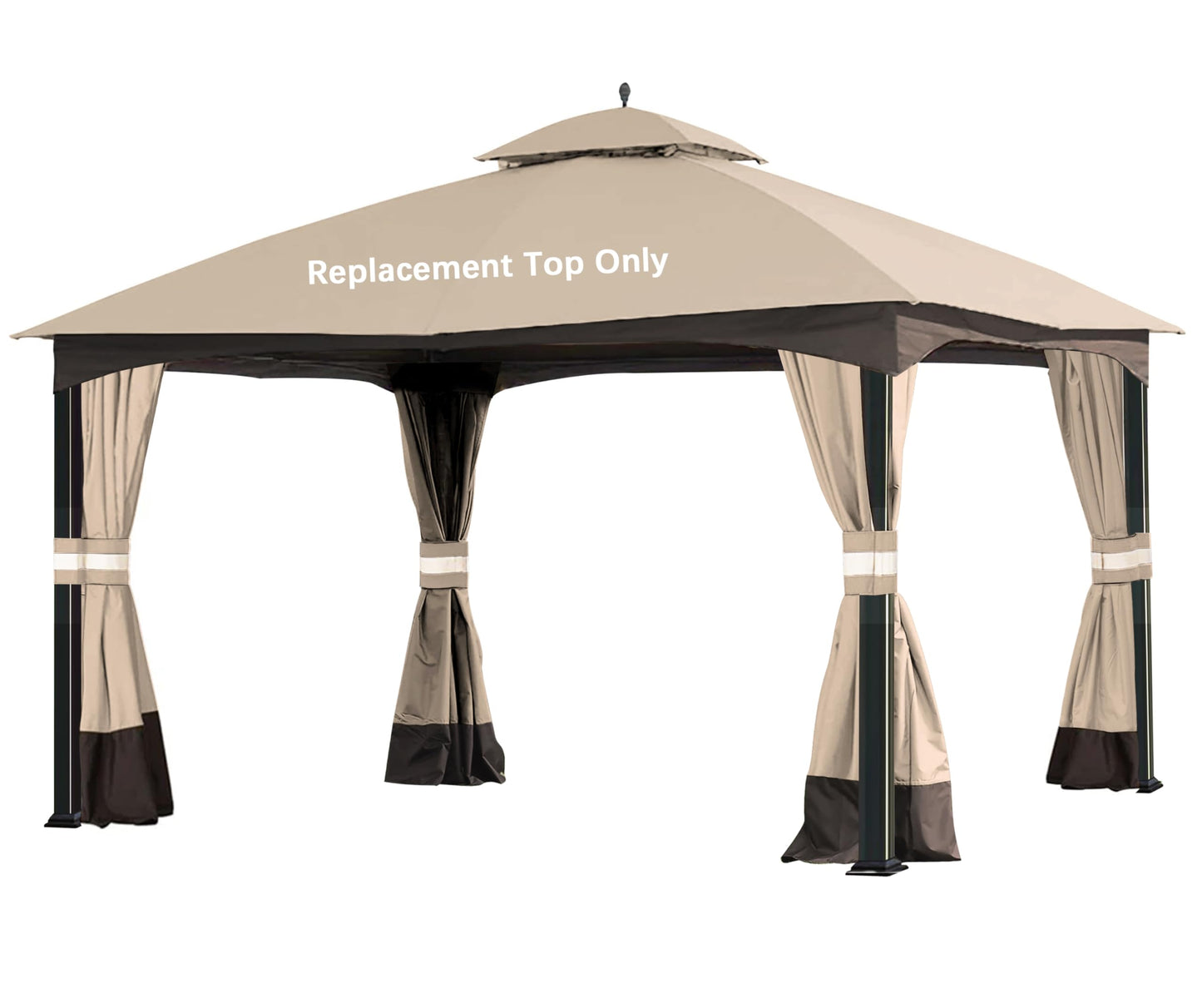 SCOCANOPY Replacement Top for 10x12 FT Gazebo Massillon Biscayne,Cabin-Style L-GZ933PST,Turnberry L-GZ933PCO-L,Tuscany L-GZ933PST-K (Light Beige Ripstop)