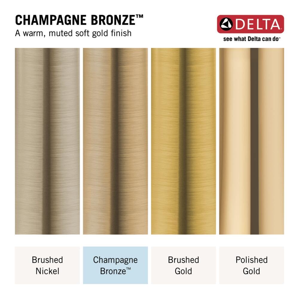Delta Monrovia Touchless Kitchen Faucet with Touch Technology, Brushed Gold Kitchen Sink Faucet with Pull Down Sprayer, Single Hole, Lumicoat Champagne Bronze 9191TL-CZ-PR-DST