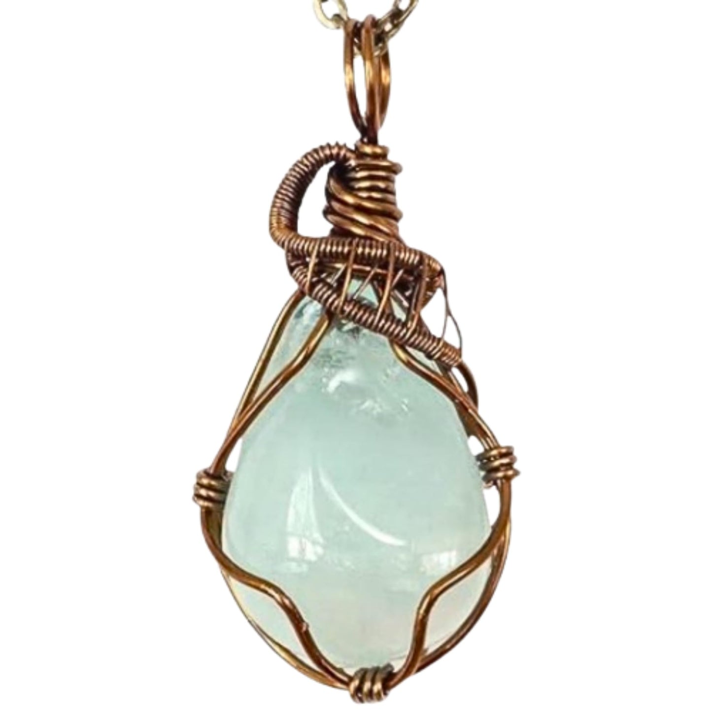 Designs by Nature Gems Natural Aquamarine Necklace for Women | March Birthstone Necklace for Women | Designer Pendant Necklace | 40-60 Carat Aquamarine, Antique Bronze Chain