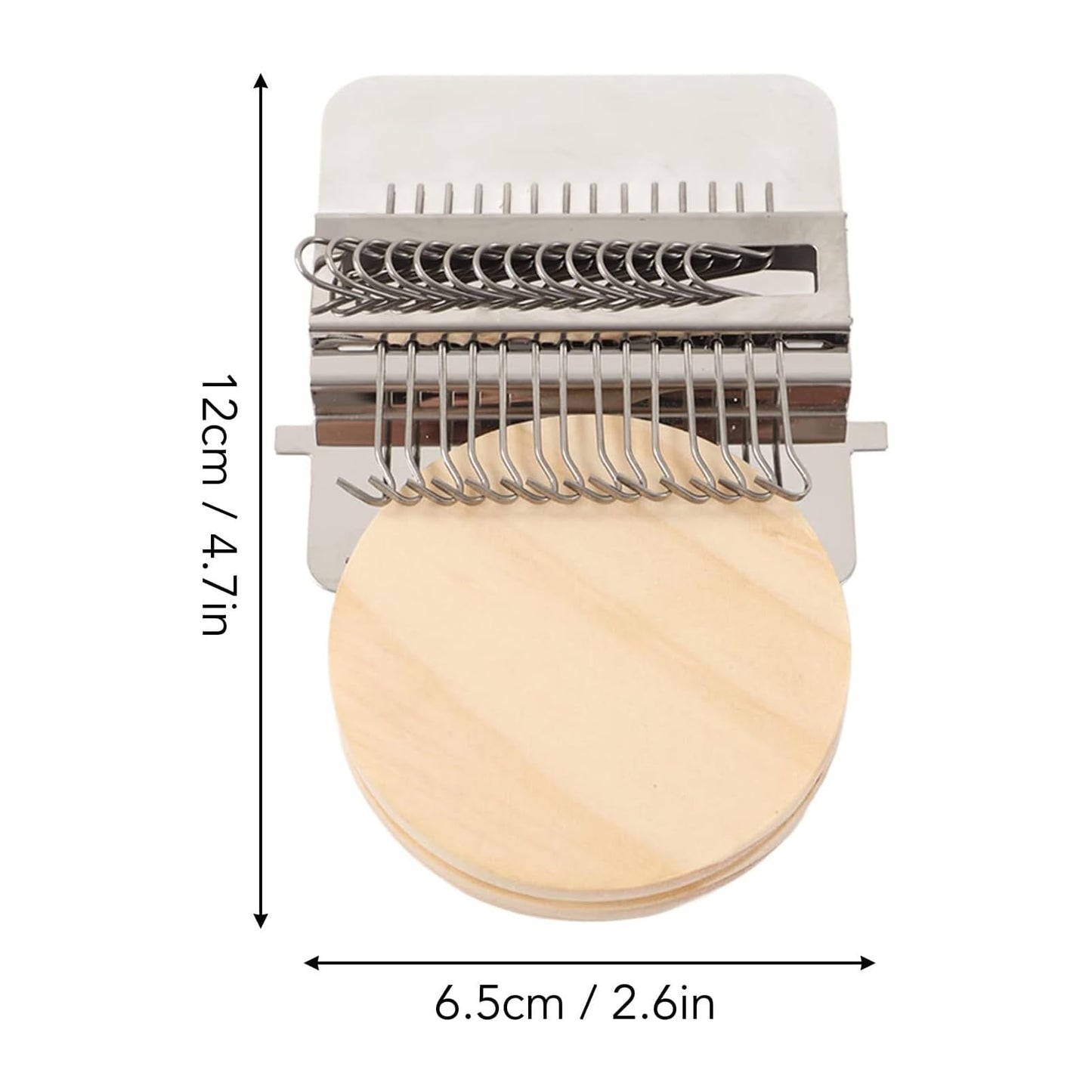 Knit Patch Patchmaker 2.0 Kit,Mini Darning Loom with 14 Hooks Small Weaving Loom 14 PCS Large Eye Needles & 50 Color Threads Weaving Repair Tool Darning Kit for Beginners Repair Jeans, Socks (1)