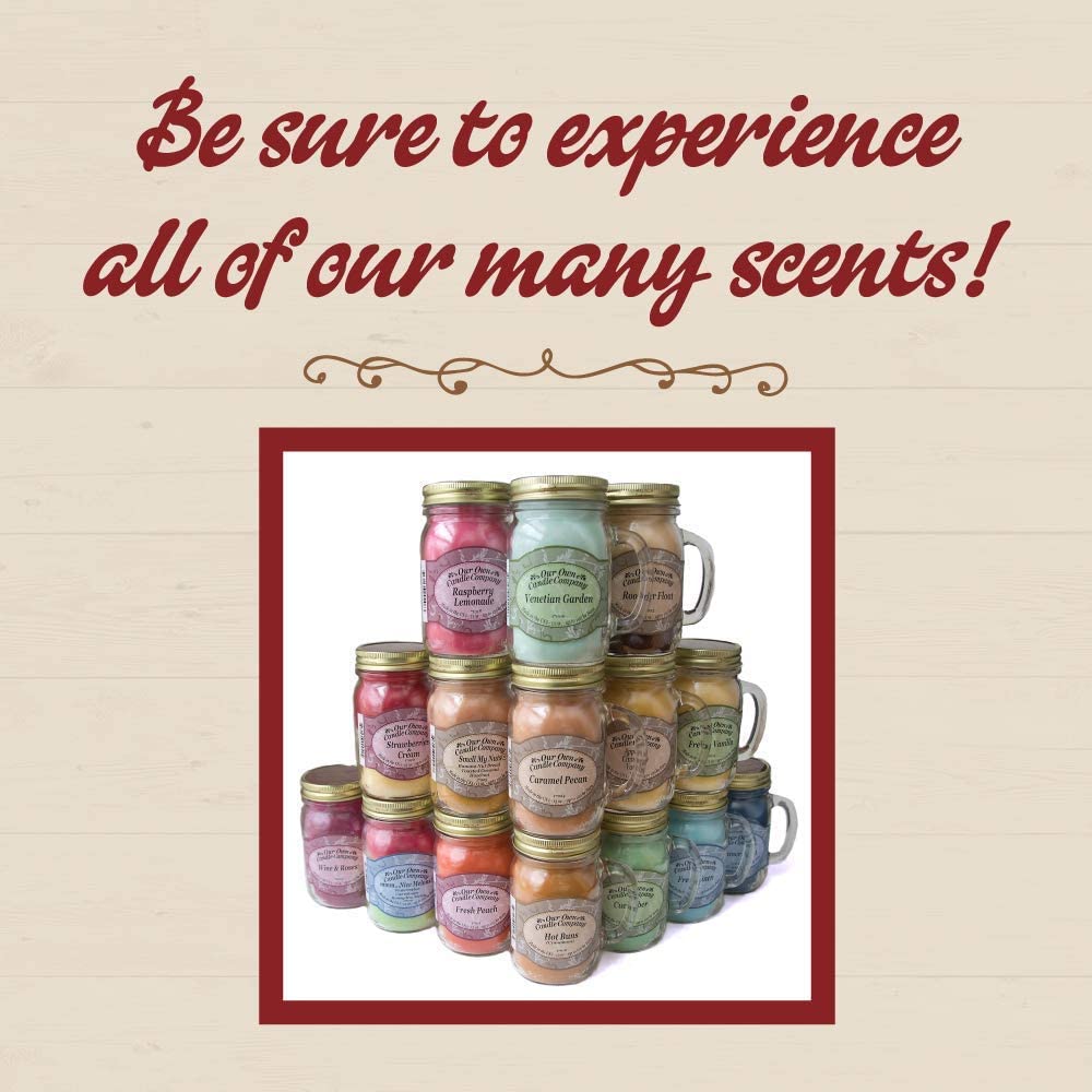Our Own Candle Company Baby Powder Scented Mason Jar Candle, 100 Hour Burn Time, 13 Ounces