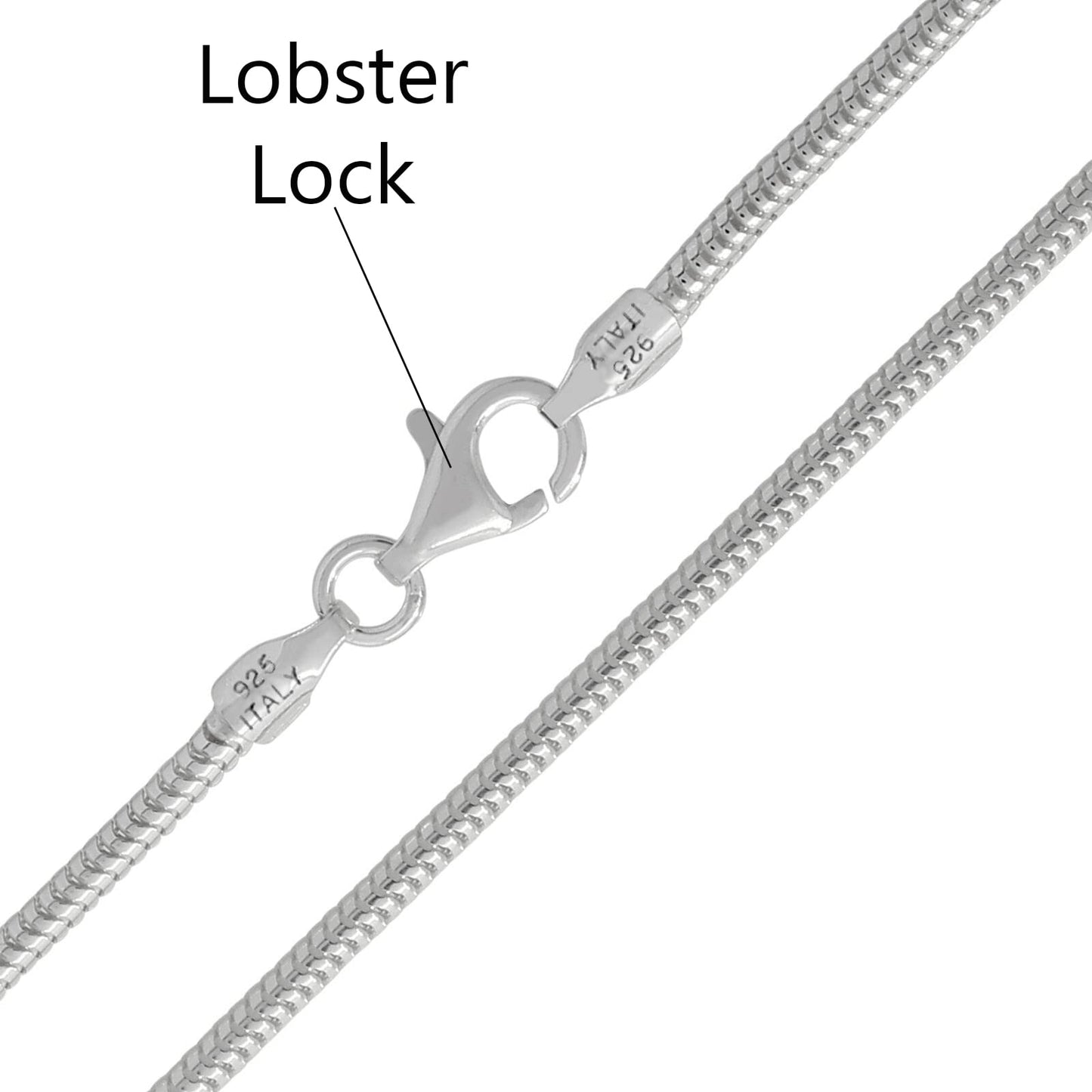 Savlano 925 Sterling Silver Solid Italian Round Diamond Cut Flexible Snake Chain Bracelet With Gift Box For Women & Men - Made in Italy (7, 4mm)