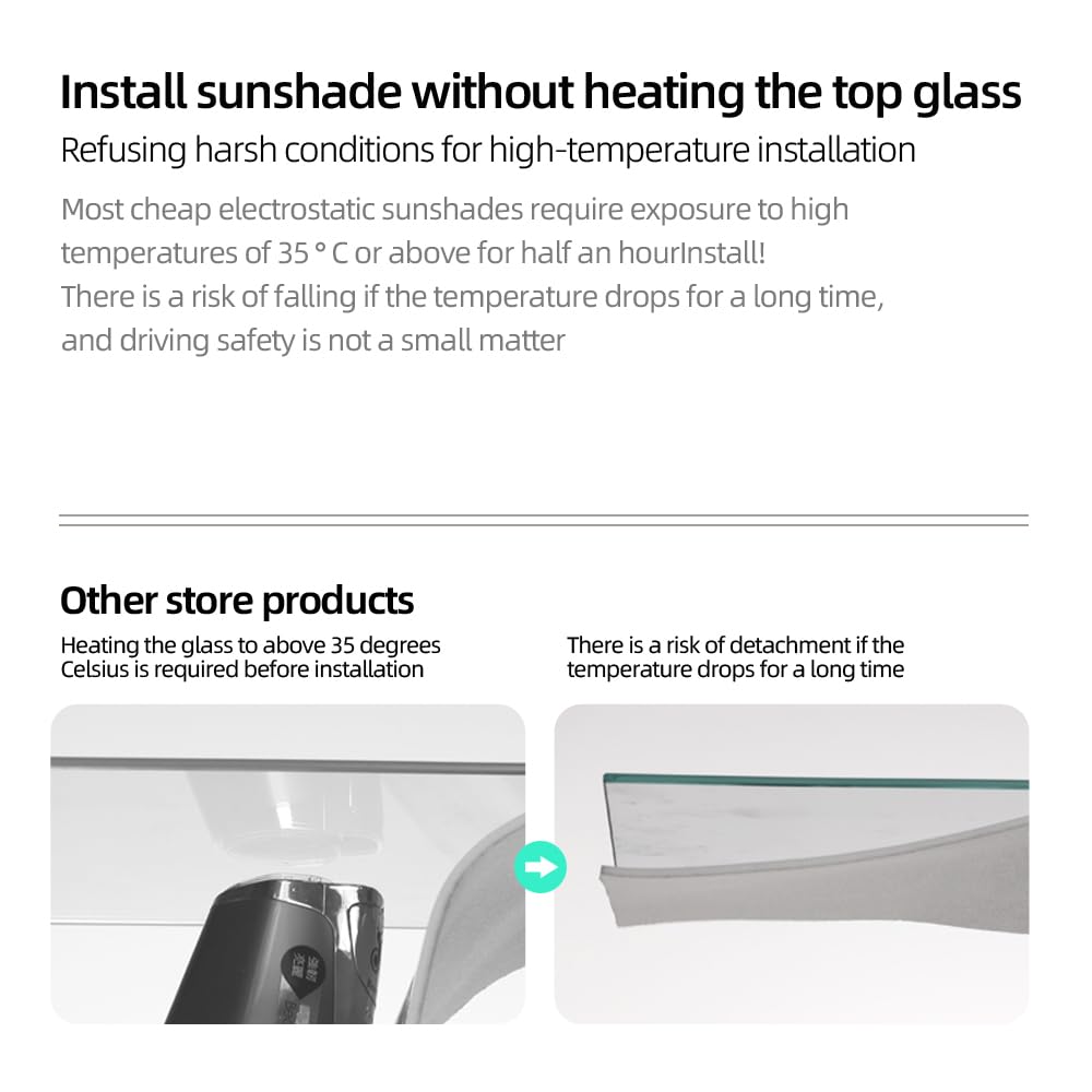 Upgrade Nano-Electrostatic Adsorption Insulation Heat Preservation Sunroof Sunshade Roof Compatible with Toyota RAV4 No Installation Required Zero Collapse (Black, RAV4 2023-present XSE/Limited)
