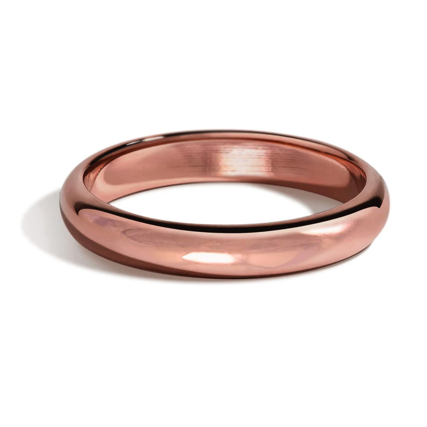 IVY & BAUBLE Pure Uncoated 3mm Copper Ring for Men & Women – Raw Authentic Solid Copper Band – Crafted in USA – Lab-Tested & Wellness Jewelry, Sizes 7