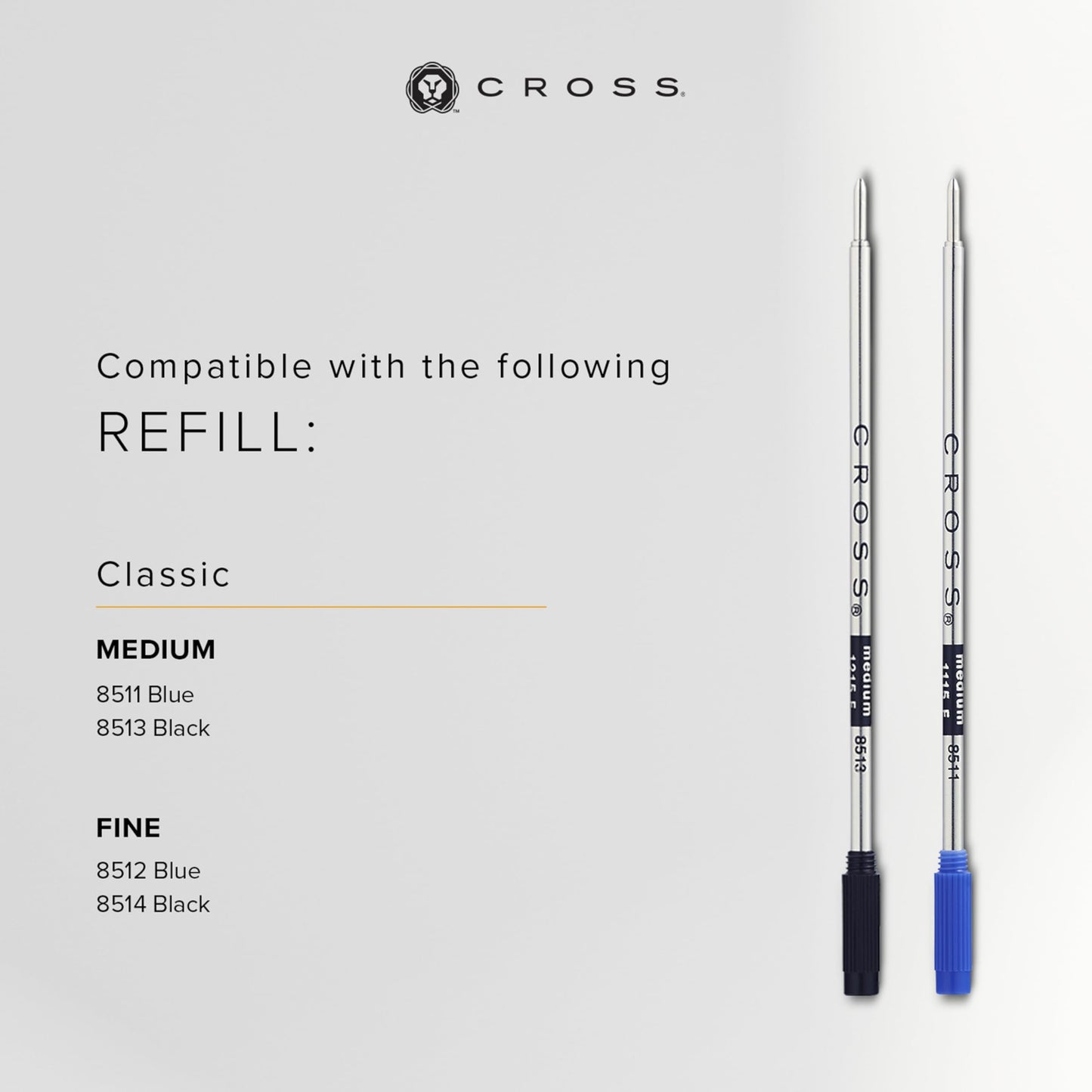 Cross Classic Century Refillable Ballpoint Pen Presented in a Luxury Gift Box - Medium Point, Black Ink, Titanium Gray Micro-knurl