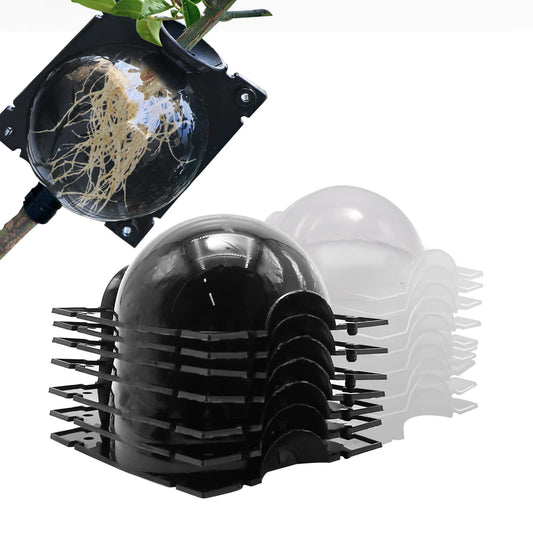 UOIENRT 10 PCS 5.51 inches Air Layering Propagation Kit, Reusable Half Transparent Grafting Ball with Zip Ties, Tree Root Growing Box Plant Rooting Grafting Box for Fast Propagation Plants (Large)