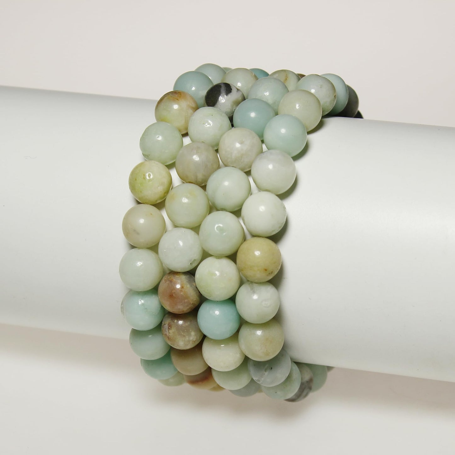 MJDCB Natural Stone Beads Multicolor Amazonite Round Loose Beads for Jewelry Making DIY Bracelet Necklace (8mm)