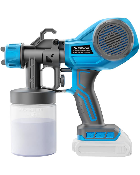 Tilswall Cordless Paint Sprayer for Dewalt 20V Battery,Electric Spray Paint Gun for House Painting,Furniture,Wall,Cabinets,Iron Fence(Battery Not Included)