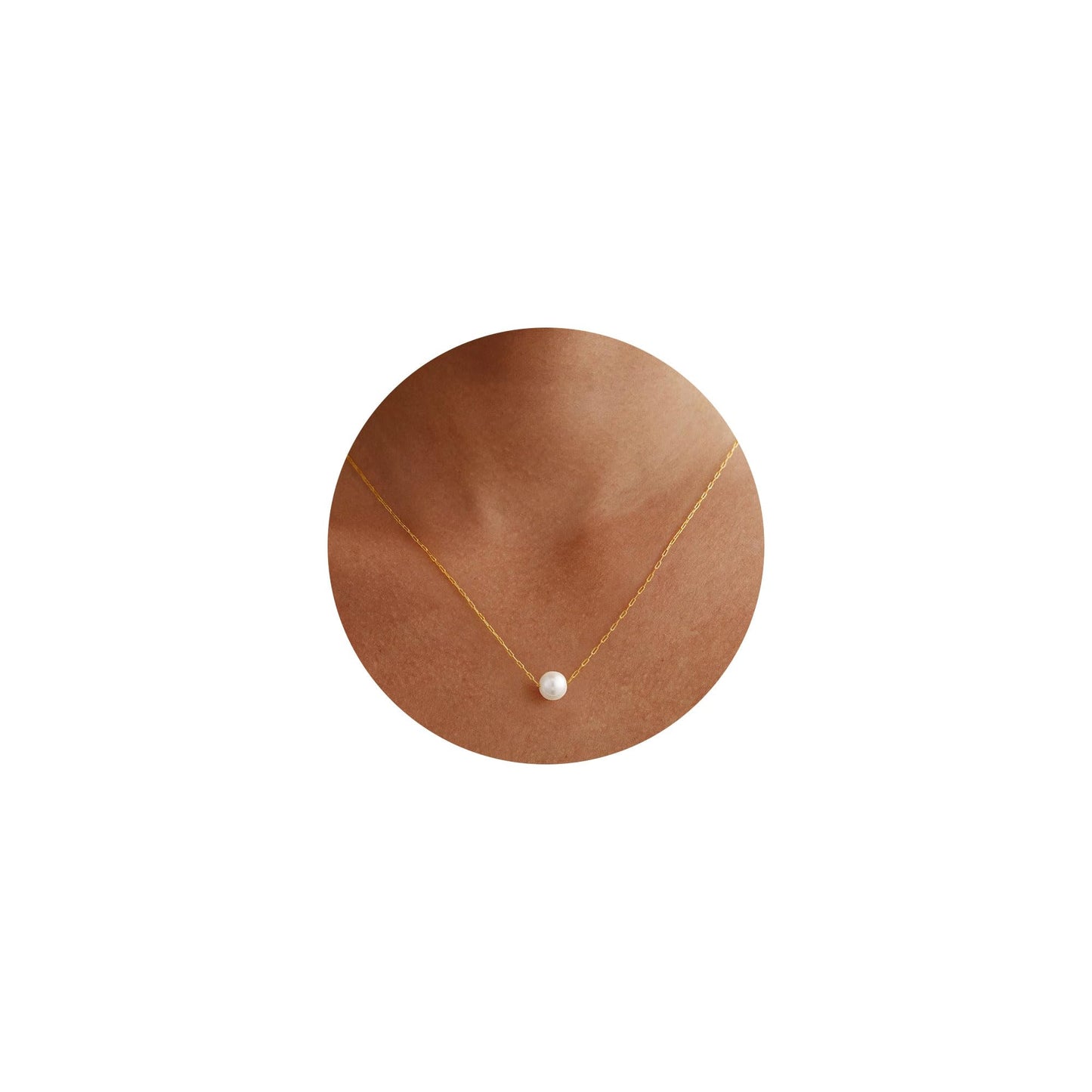 Fimhut Gold Pearl Necklaces for Women Trendy,18K Gold Plated Dainty Necklace Simple Layered Pearl Necklaces for Women Trendy Wedding Birthday Jewelry
