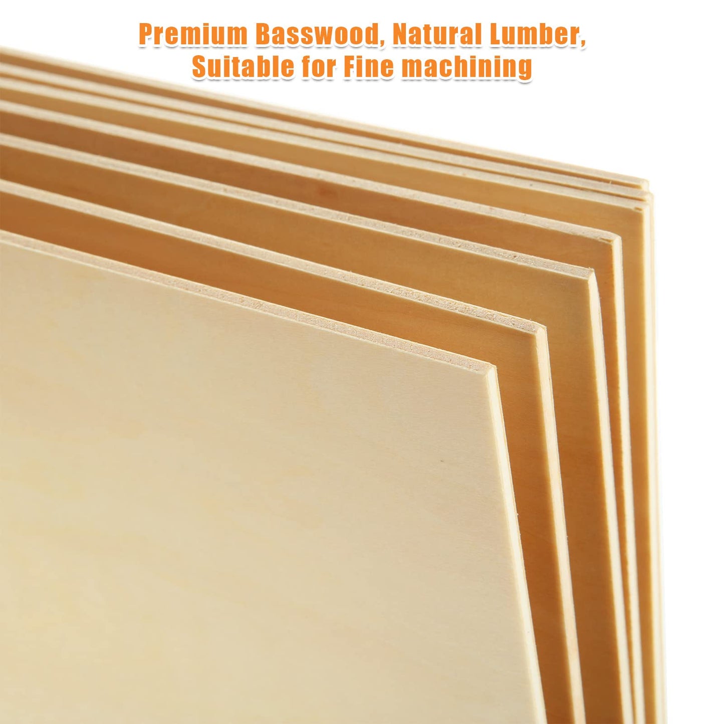 20PCS Basswood Sheets 12x12 Inch Unfinished Square Wood Pieces for Crafting 3mm Plywood Board 1/8" Thin Wooden Sheets Wood Slices Natural Wood Planks for Craft DIY Arts Project Painting Pyrography