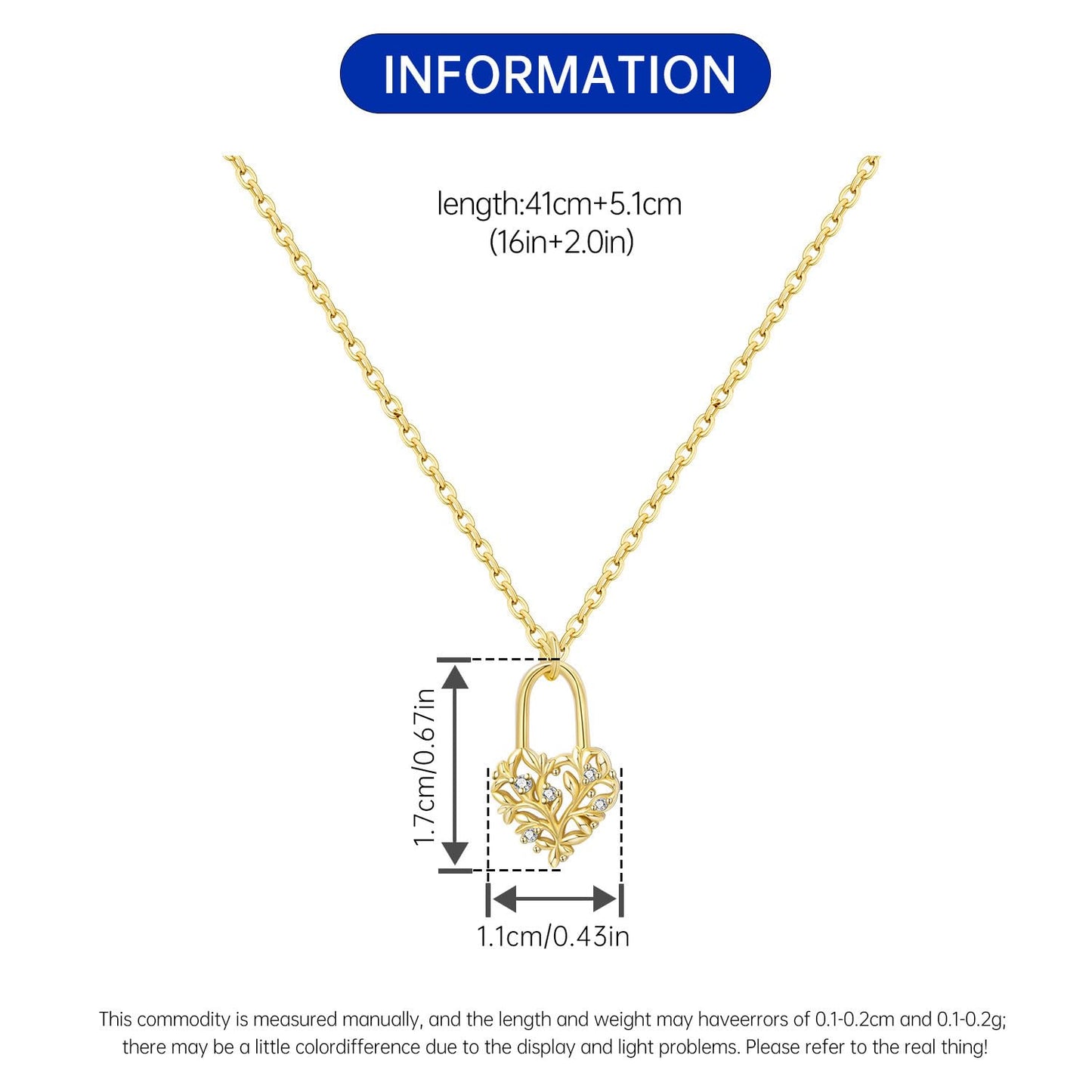 MISEFF 925 Sterling Silver Fashion Pendant Necklace for Women，Fashion Jewelry, 18K Gold Plated， Advanced Retro Series Link Chains ，Basic Multifunctional Accessories Suitable for Multiple Occasions and Daily Wear (Love Lock)