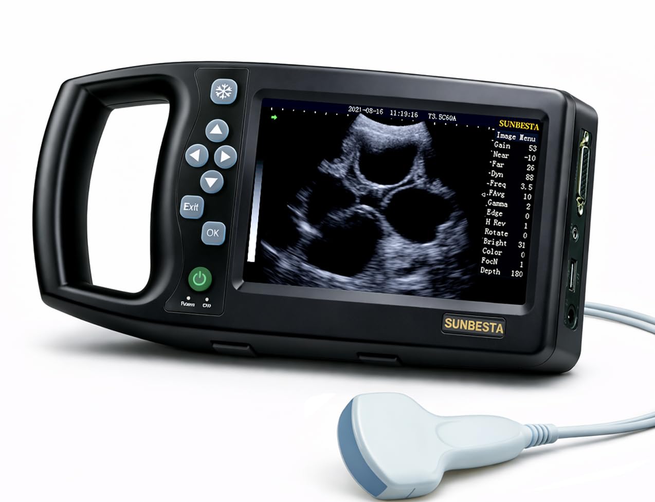 A8 Professional Veterinary Ultrasound Machine for Animal Pregnancy Check, Beginner-Friendly Handheld Scanner with 3.5MHz Waterproof Convex Probe, Clear Imaging for Dogs, Sheep, Pigs & Small Farms