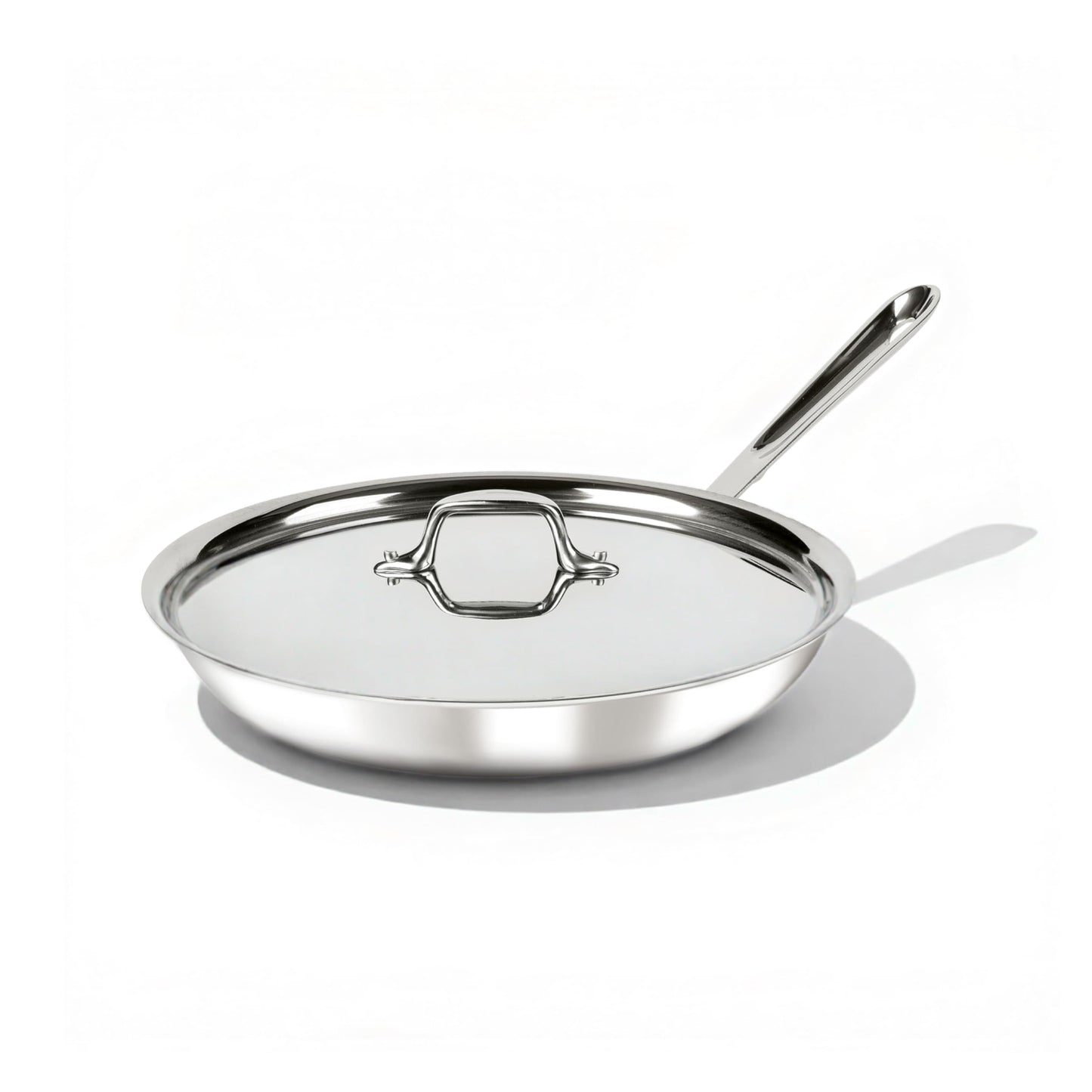 All-Clad D3® Stainless Steel 12 inch Frying Pan With Lid- Made in the USA- The Original Bonded Professional Cookware- Oven Safe & Induction Compatible