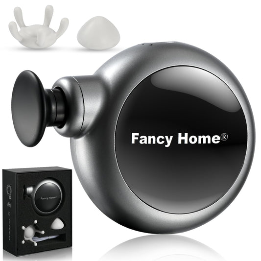 Fancy Home® Mini Massage Gun - Palm Sized Deep Tissue Massager Gun, Unique Small Hand Massager for Circulation, Cordless Powerful 3200 RPM | Ultra Quiet | Travel Friendly & Gift Ready （Black Grey）