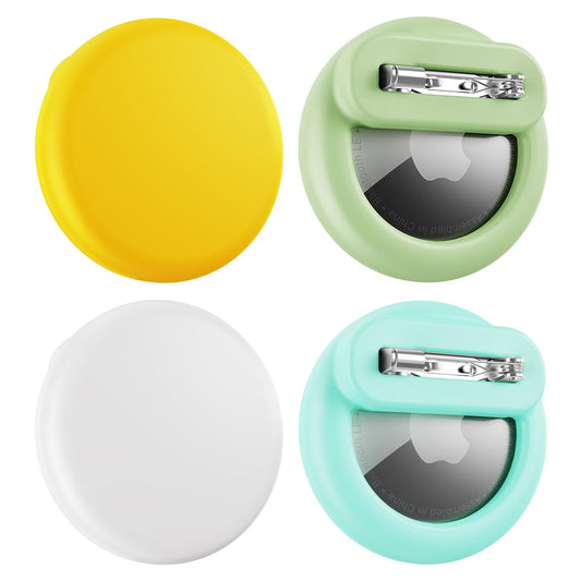 for Air Tags-4 Pack Apple Kids Hidden, for Airtag Tracker for Kid,for AirTag Hidden Kids Holder with Invisible Pin, Anti Lost, for Kid, Elderly, Luggage, Clothing (Light green Yellow White Mint green)