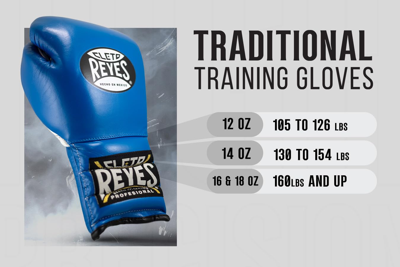 CLETO REYES Traditional Professional-Grade Boxing Gloves with Laces for Training, Sparring and Heavy Punching Bags for Men and Women, MMA, Kickboxing, Muay Thai, 16oz, Solid Gold CRE