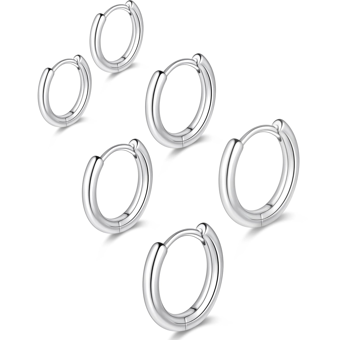 Gokeey Small Gold Huggie Hoop Earrings for Women 14K Gold Plated Lightweight Hoop Earrings Set for Women Hypoallergenic Earrings Gifts