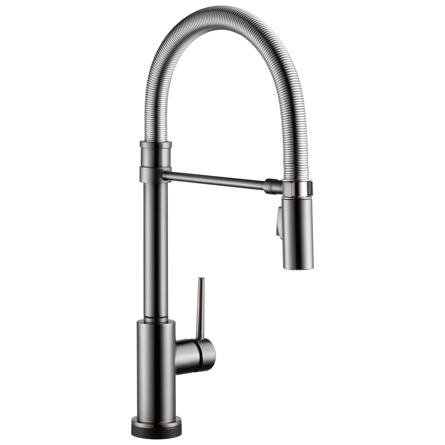 Delta Faucet Trinsic Touch Kitchen Faucet with Touchless Technology, Black Pro Commercial Style Kitchen Faucet, Kitchen Faucets with Pull Down Sprayer, Black Stainless 9659TL-KS-DST