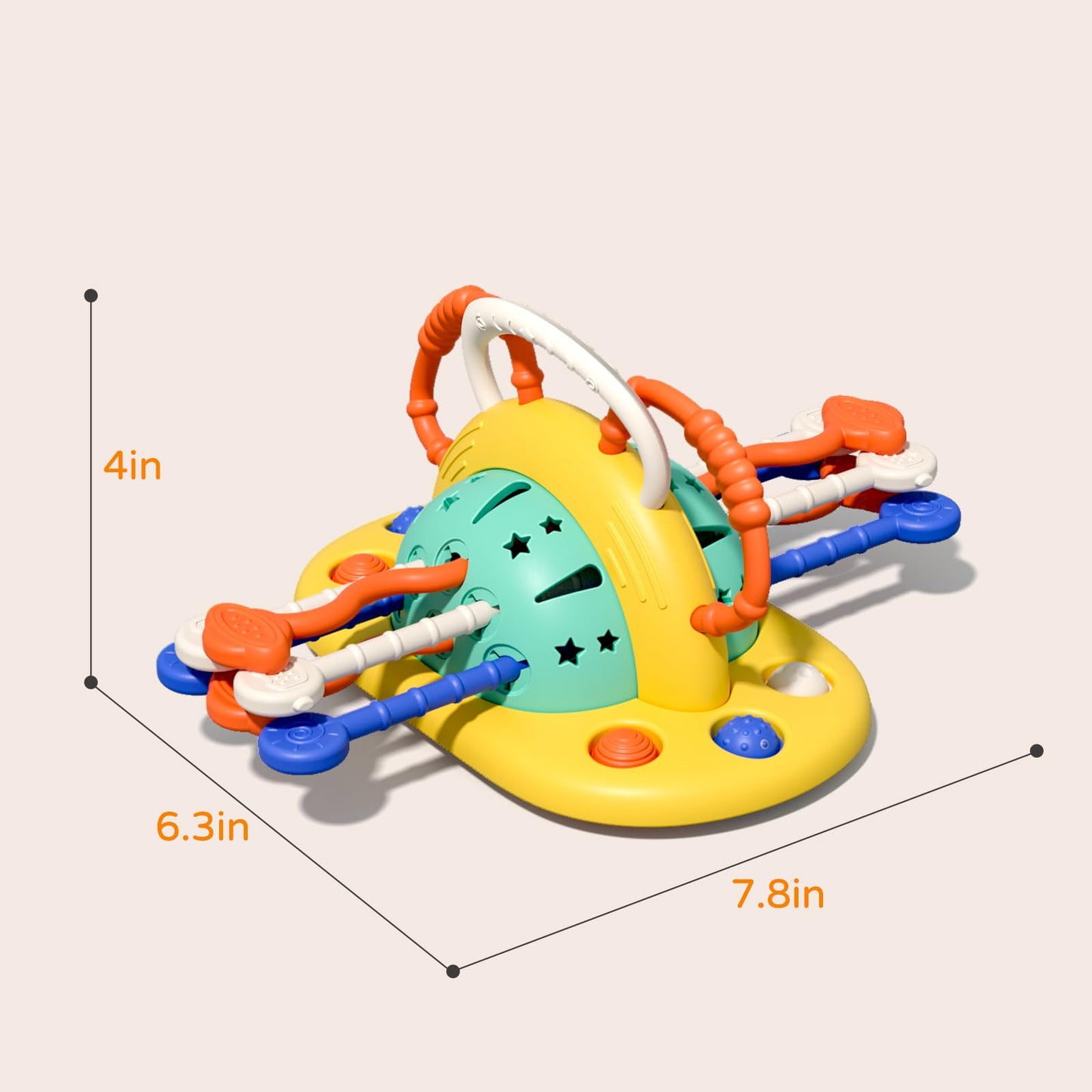 VoMii High Chair Toys with Suction Cup, Montessori Sensory Toys for 1 Year Old Fine Motor Skills,Food Grade Silicone Activity Gift for Baby Infant Toddlers