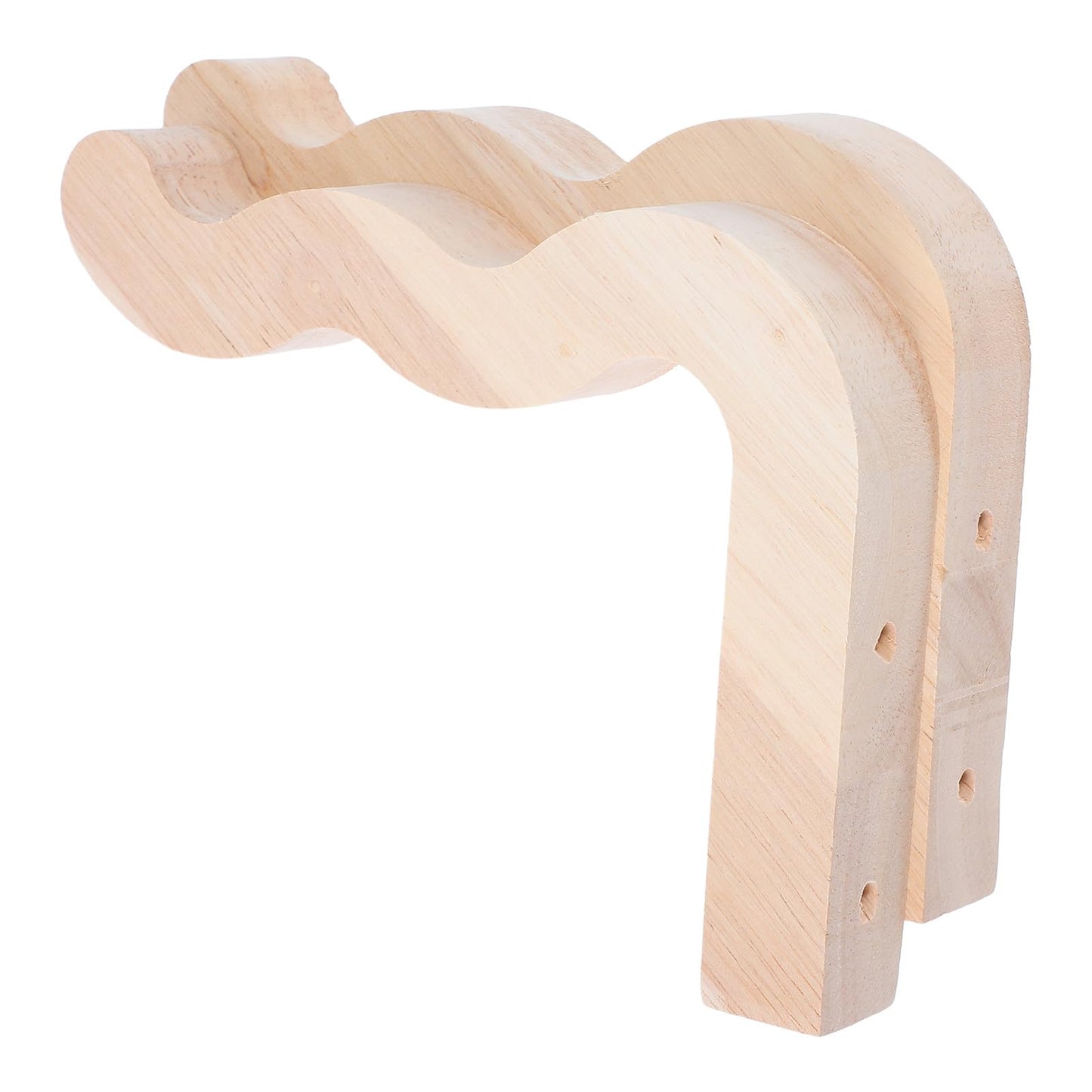 KICHOUSE 2pcs Wooden Wall Hooks for Plants and Lanterns, Wall-Mounted Flowerpot Brackets for Indoor Outdoor Garden, Patio Hanging Planter Hooks in Wood Tone