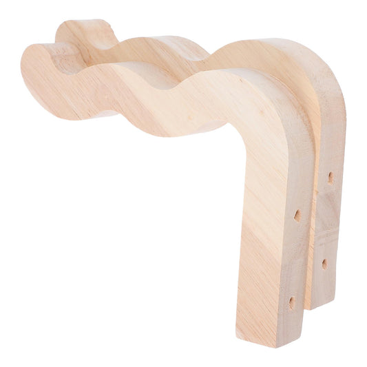 KICHOUSE 2pcs Wooden Wall Hooks for Plants and Lanterns, Wall-Mounted Flowerpot Brackets for Indoor Outdoor Garden, Patio Hanging Planter Hooks in Wood Tone