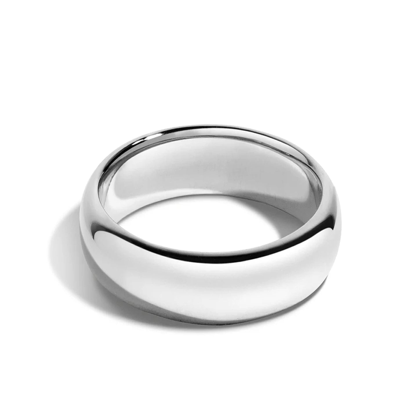 Tioneer Jewelry | Sterling Silver Plain Dome Wedding Band | Wedding Band for Women & Men | Sterling Silver Jewelry, Silver, 7mm, Size 10
