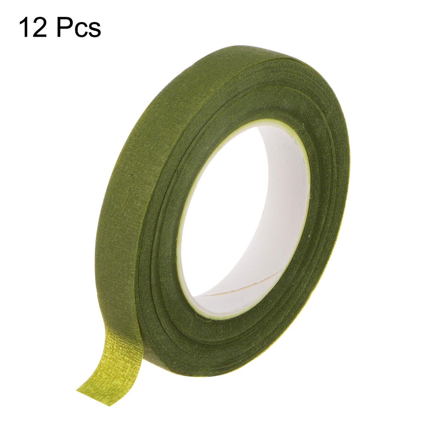 HARFINGTON 12 Rolls Floral Tapes 1/2 Inch 30 Yards Flower Adhesive Waterproof Tape for Floral Arranging Wedding Bouquet Wrap Craft Florist Tape, Grass Green