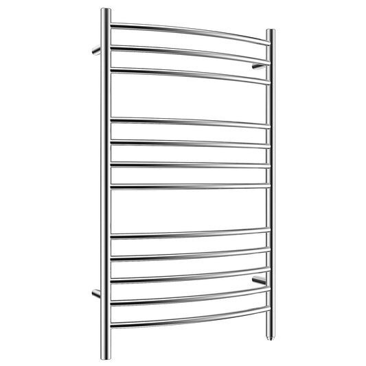 HEATGENE Towel Warmer Wall Mount Electric Plug-in/Hardwired Heated Towel Rack, 4-Supports Mirror Polish