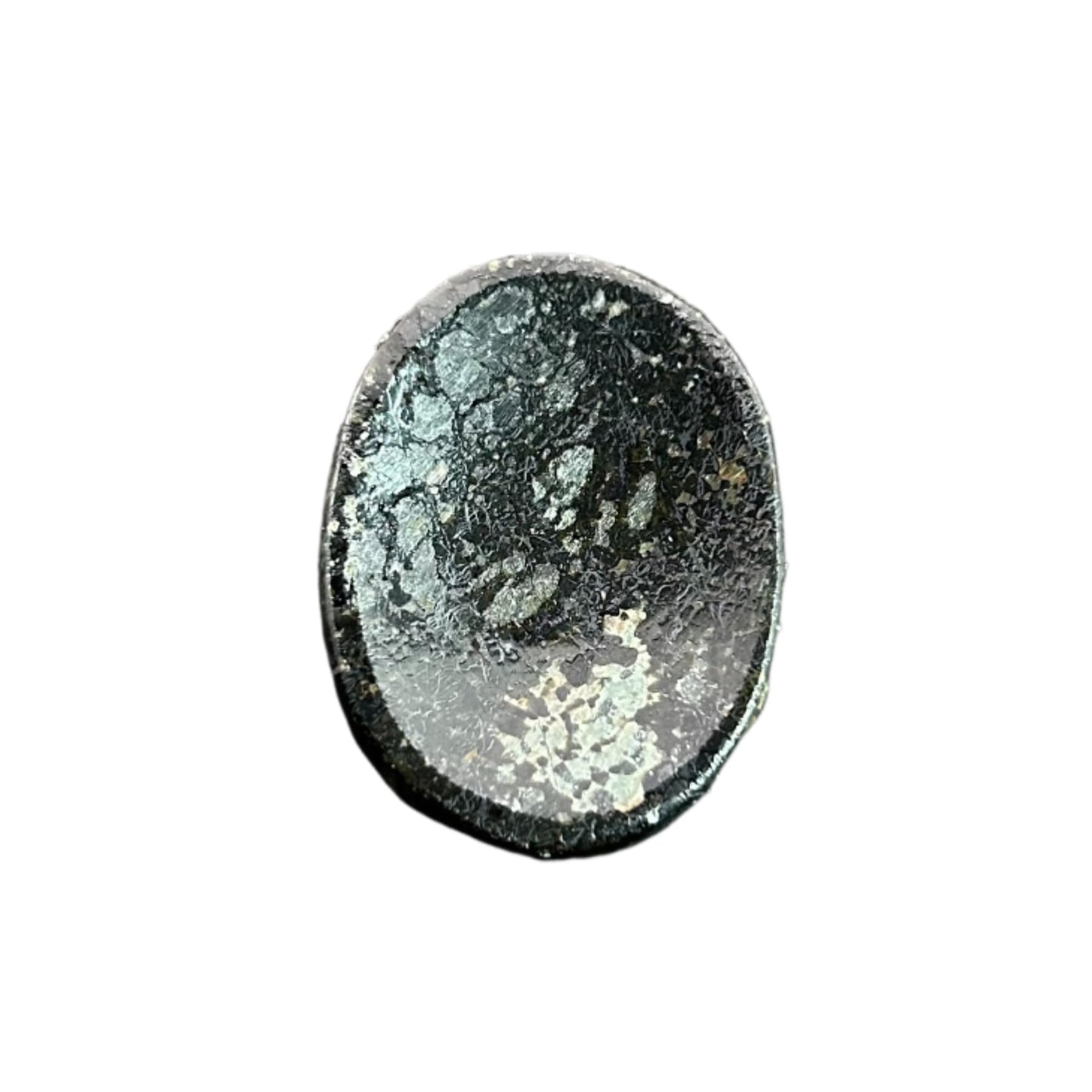 GEMSCITE Nuummite Thumb Worry Stones Metaphysical Gemstone Crystal Healing Reiki Men Women Gift Feng Shui Positive Energy Love Wellness Palm Stones Wicca Powerful