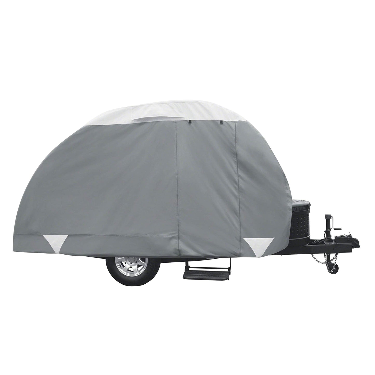 Classic Accessories Over Drive PolyPRO3 Deluxe Teardrop Trailer Cover, Fits 8'-10'L Trailers, RV Cover, Camper Cover, Travel Trailer Cover