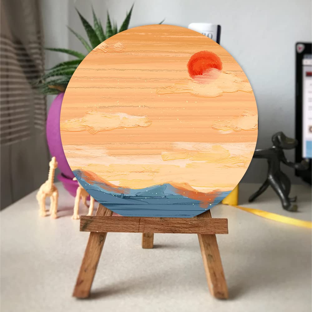 8 Pack Round Painting Canvas Panels, 8in Oil Painting Canvas Multipack for Acrylic, Oil, Gouache, Tempera Paints & Wet Art Media