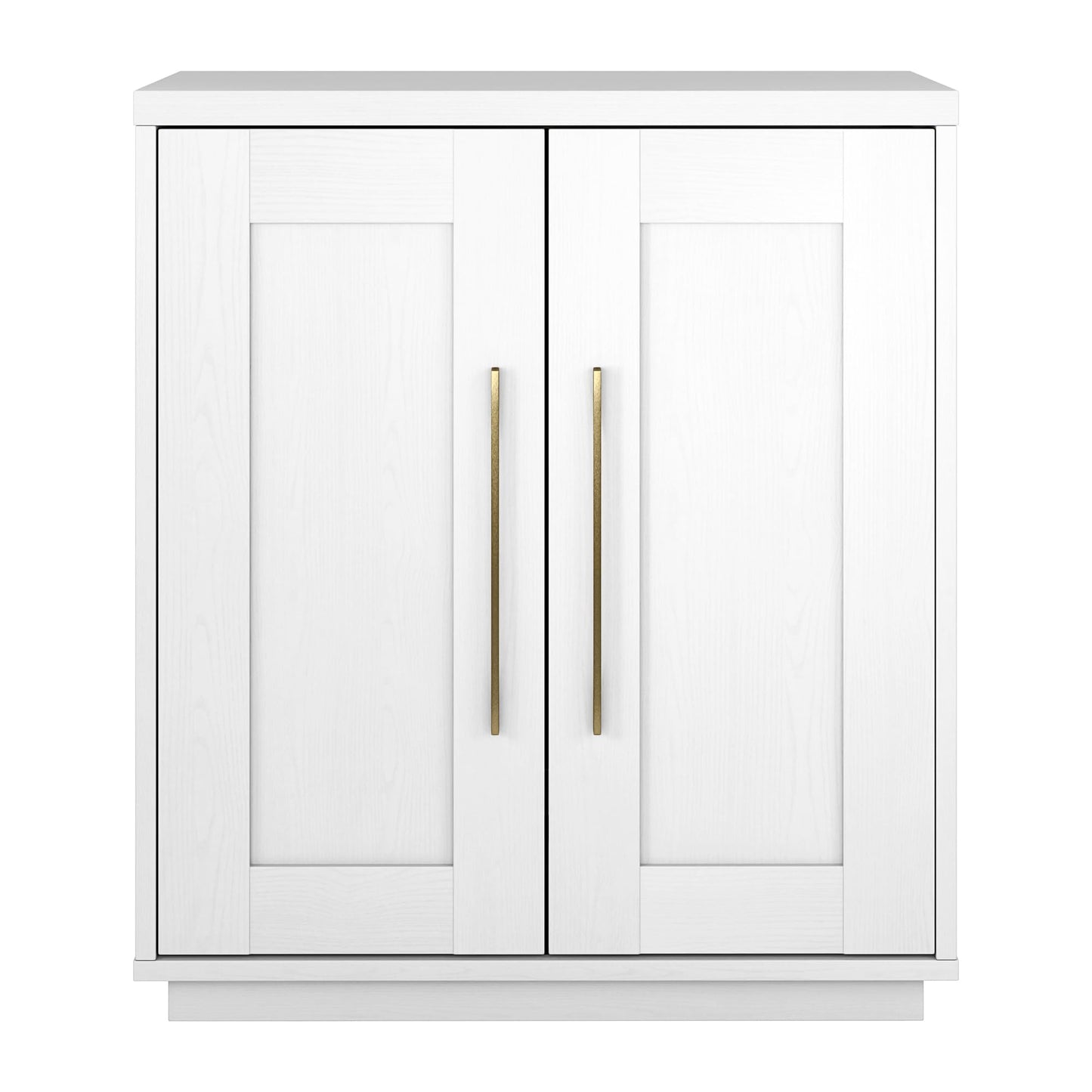 Henn&Hart 28" Accent Cabinet, Modern Sideboard Buffet Cabinet with 2 Panel Doors, an Adjustable Shelf and Cable Management Cut-Out for Living Room, Dining Room, Bedroom or Entryway, White