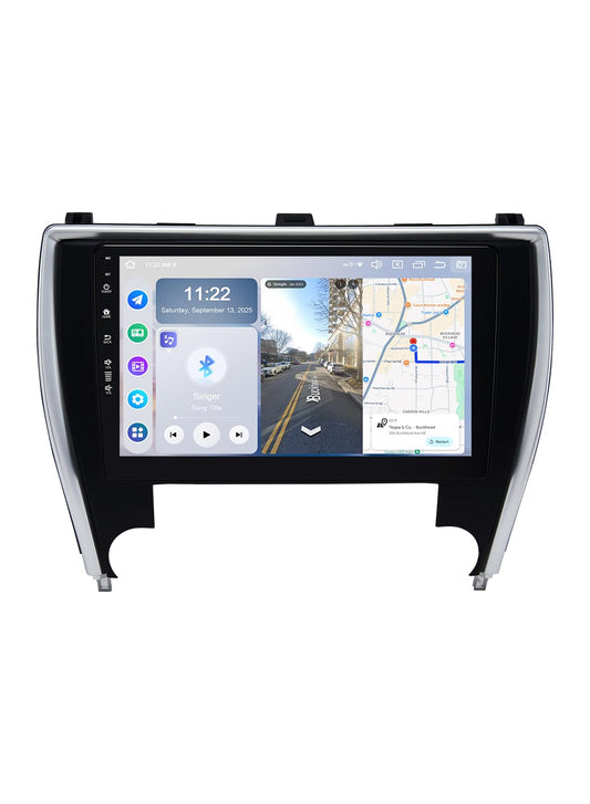 Roadanvi Android 14 6G+128G Car Radio for Toyota Camry 2015 2016 2017 Wireless Carplay Android Auto Car Stereo GPS Navigation WiFi 4G LTE 10.2" QLED Touch Screen Head Unit Bluetooth 5.2 DTS X14