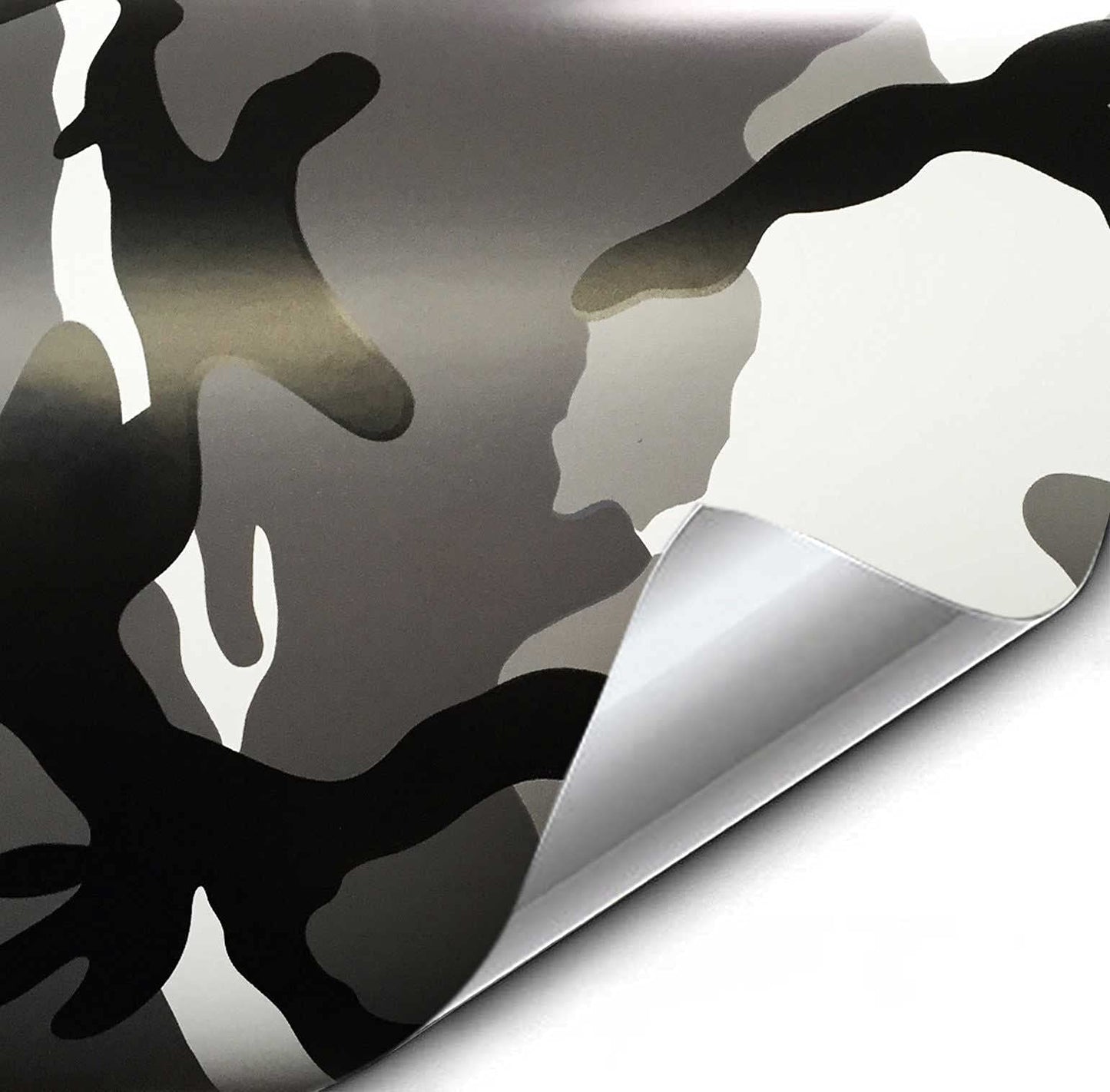 VViViD Vinyl Camouflage Pattern Wrap Air-Release Adhesive Film Sheets (30ft x 5ft, Snow Camouflage)