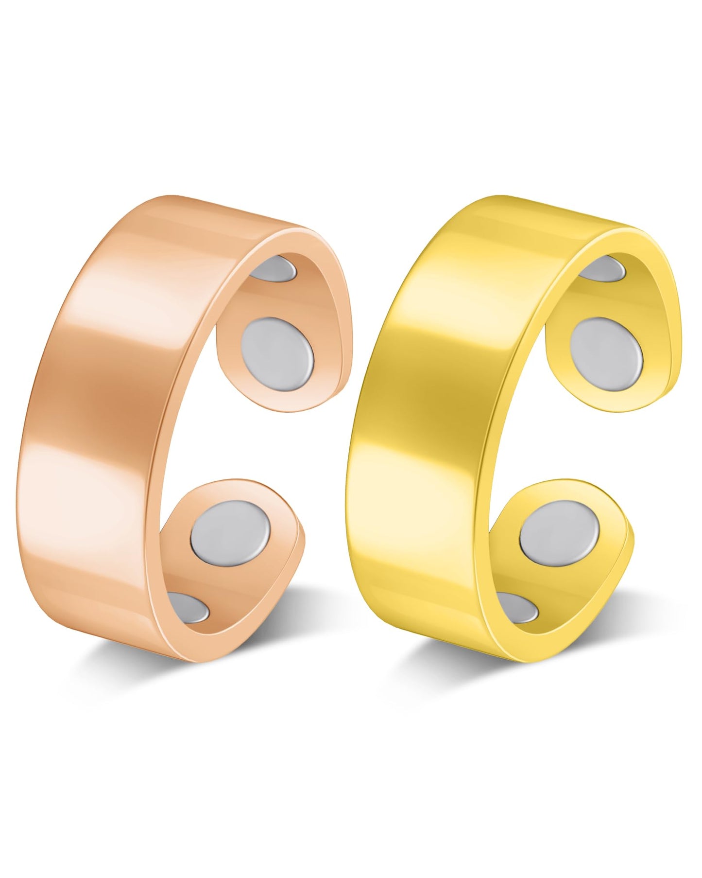 Jecanori Magnetic Rings for Women,Adjustable Stainless Steel Jewelry,Ideal Gift for Women