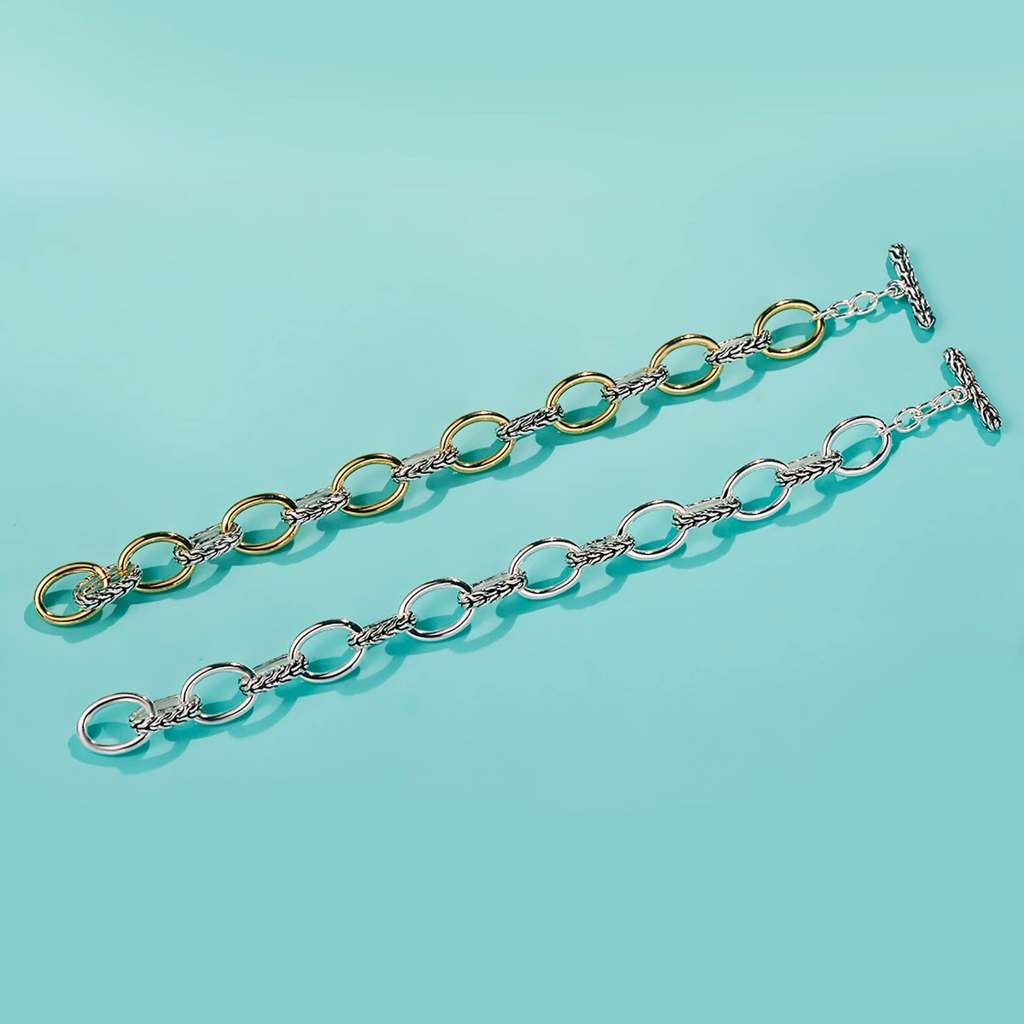 UNY JEWEL Jewelry Make a Statement With Foxtail Link Chain Bracelet Designer Brand Inspired Women Valentine Christmas Gifts (Silver Tone)